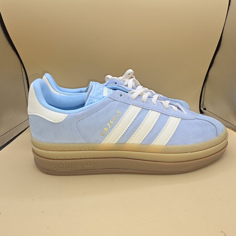 adidas Gazelle Sky Blue and White Sneakers